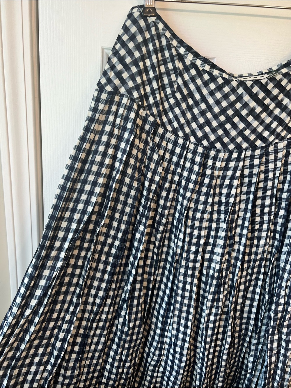 Rixo Tina Navy Gingham Midi Skirt XL - Picture 12 of 16